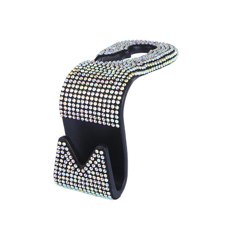 Diamond Car Seat Back Hook Bling Rhinestone Storage Hanger Auto Back Headrest Mount Storage Holder Hook Car Interior Accessories