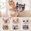 Realistic Cat Dog Head Pillow Cushion 3D 40CM Car Seat Cushion  Multipurpose