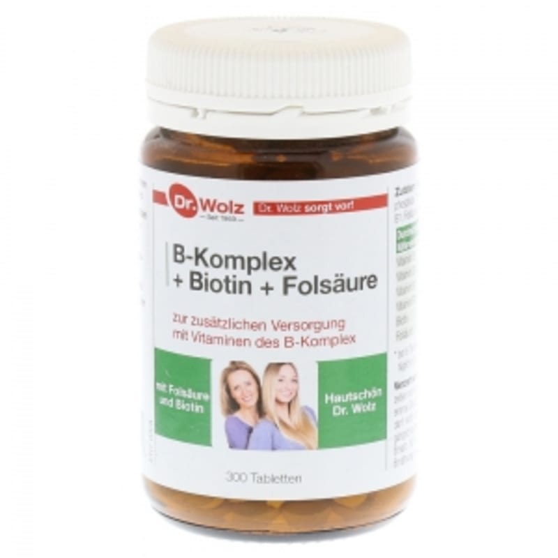 German Dr. Boltz Vitamin B Complex + Biotin + Folic Acid 300 Tablets