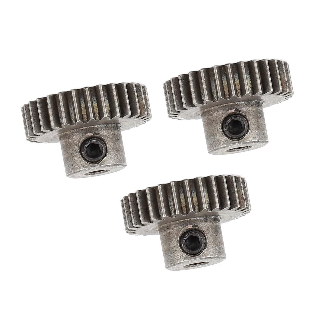 3PCS RC Car Motor Gear M0.6 3.175mm Bore Steel Powder Alloy Pinion Motor Gear Replacement 21T