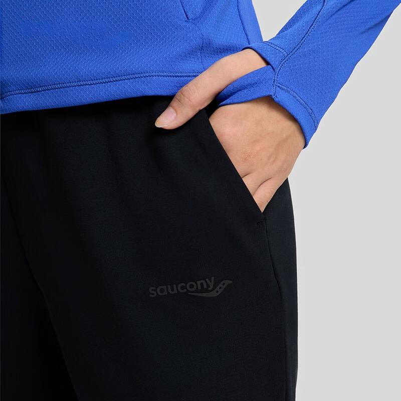 SAUCONY Solid Color Mid-Rise Straight-Leg Sports Pants Women Pants Black SC1220037B-BK01