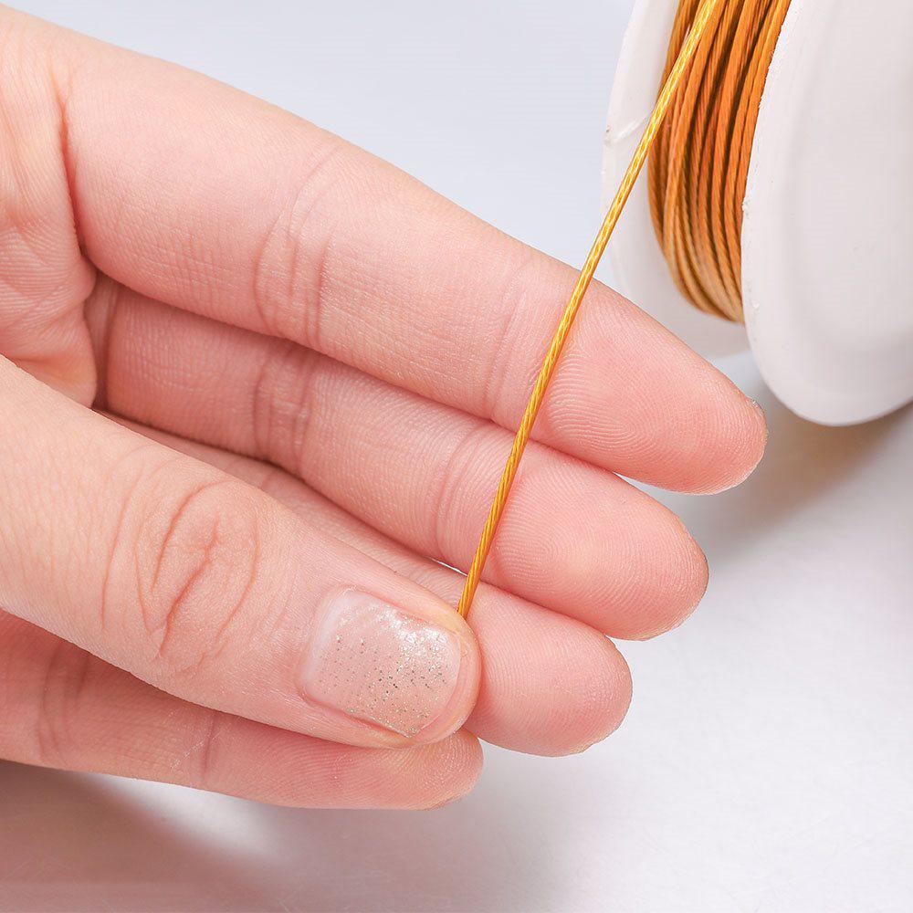 Golden Steel Wire 0.3mm-0.8mm for DIY Jewelry Making and Beading