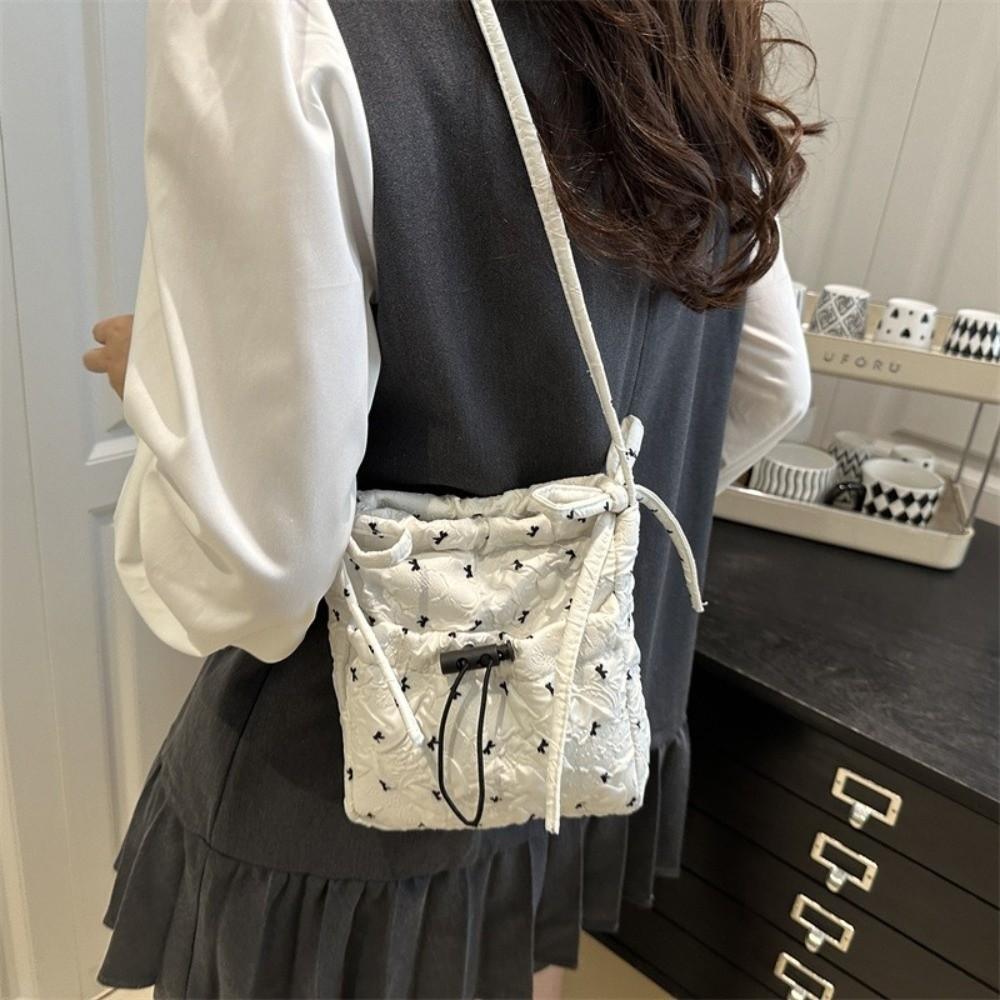 Versatile Women Crossbody Bag Solid Color Mobile Phone Pack Portable Bow Shoulder Bag  Outdoor