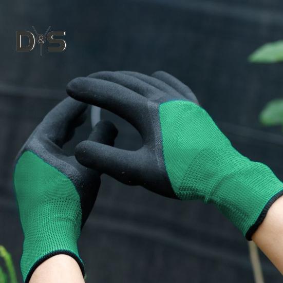 1 st Trädgårdshandske Andningsbar Vattentät Punkteringsresistent Slitstark Bekväm Latextäckt Arbets handske