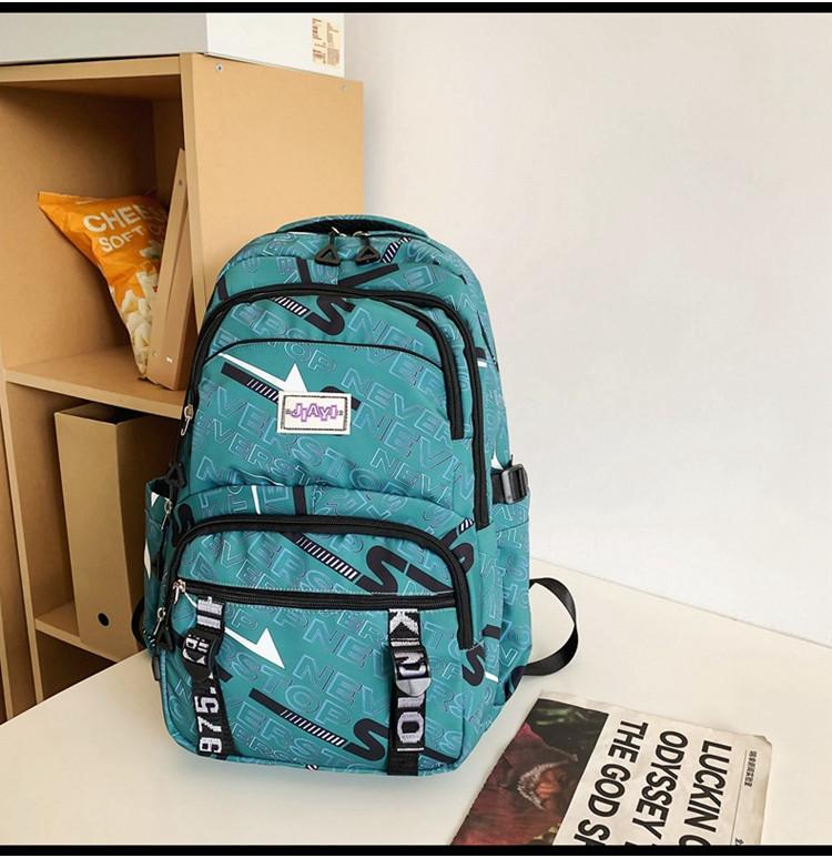 

Trendy Unisex Backpack Lightweight Nylon Casual School Bag For College Students In Green Blue Purple And Black зелёный