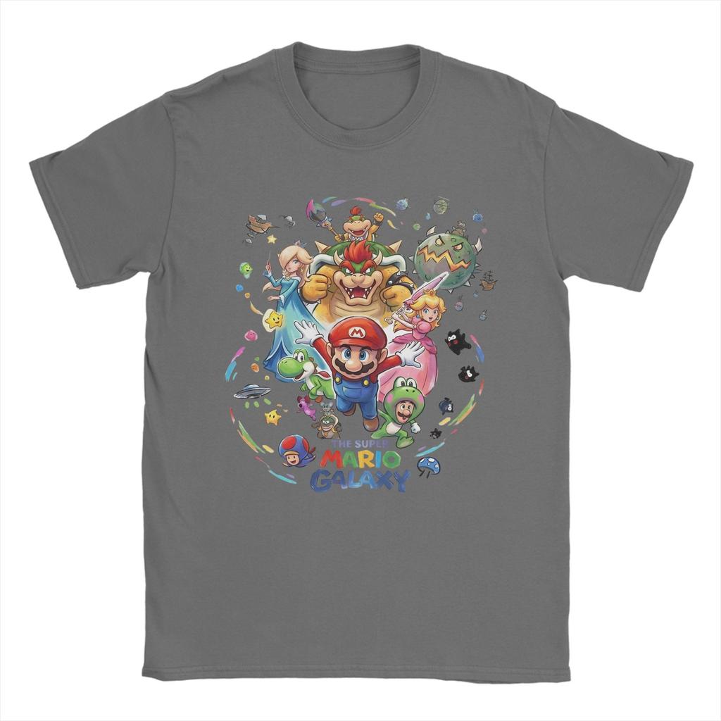 Casual Movie Marios Galaxy TShirt Unisex Womens Crew Neck 100 Cotton T Shirts Short Sleeve Tees Gift Clothes