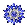 Gioielli con strass di cristallo con spilla a forma di fiore da donna per il regalo della festa nuziale