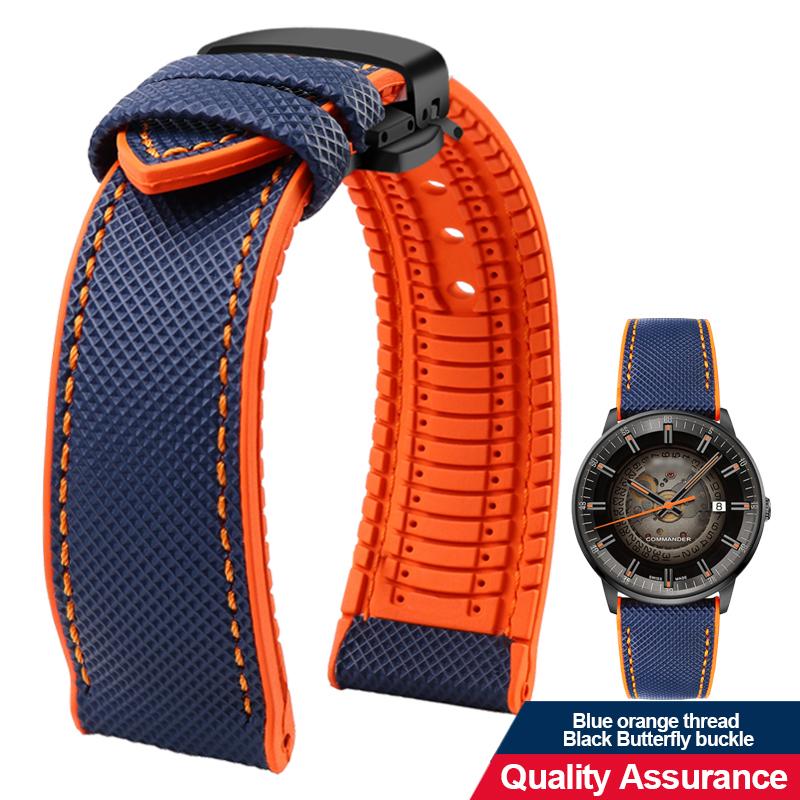 12 color high quality rubber Watchband 20 21 22 23mm 24mm for men and women watchstrap accessories Black red orange yellow Green