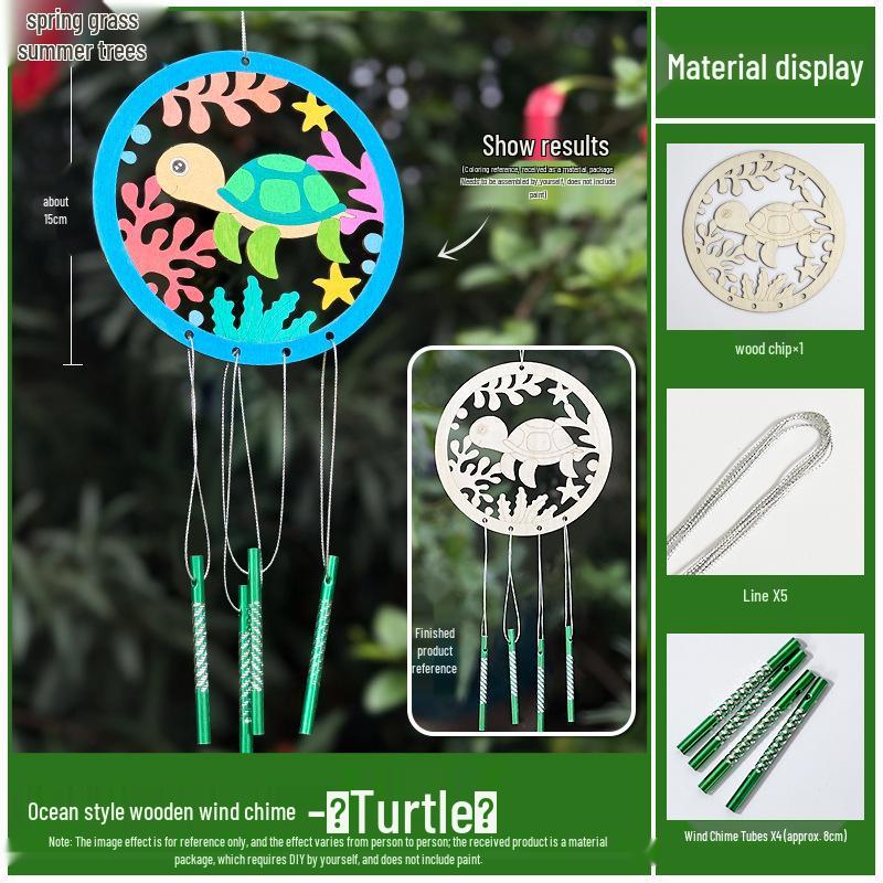 DIY Wooden Christmas Wind Chime Kit: Children's Painting & Decorating Ornament Gift