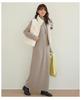 Autumn/Winter Brushed Half-High Collar Long Sleeve Slimming Dress