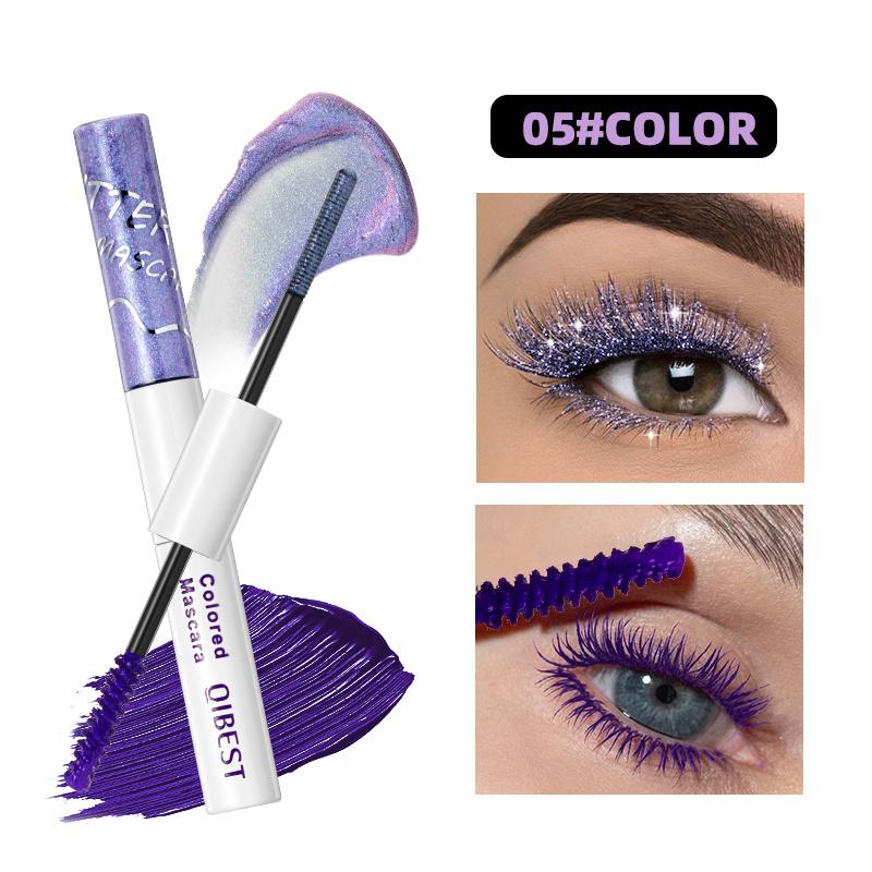 Shimmering Mascara Sparkle Crushed Color Pearlescent Matte Waterproof Volumizing Curling Mascara