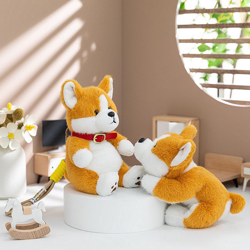 Hand Pot Corgi Plush Pendant Puppy Doll Plush Toy Dog Doll Backpack Hanging Birthday Presents