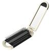 Portable Multi-color Folding Cushion Comb & Mirror for Travel Hair Styling and Makeup Touch-ups