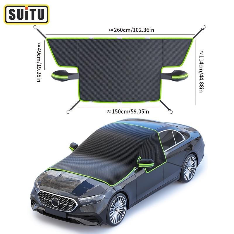 

Magnetic Car Sunshade Provides Heat Insulation UV Snow Wind and Leaf Protection Features Three-window Expansion Design for SUVs and Sedans