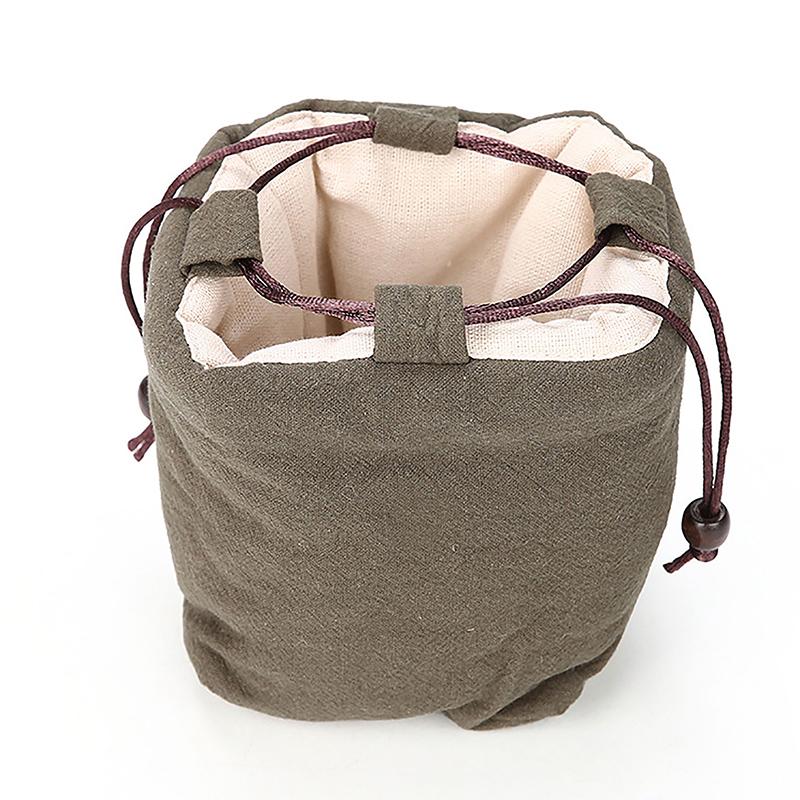 

Сумка для чайного сервиза из хлопка и льна, тканевая сумка для чайной чашки, дорожный портативный чайный сервиз, ударопрочная, противоударная, утолщенная сумка для хранения as the picture