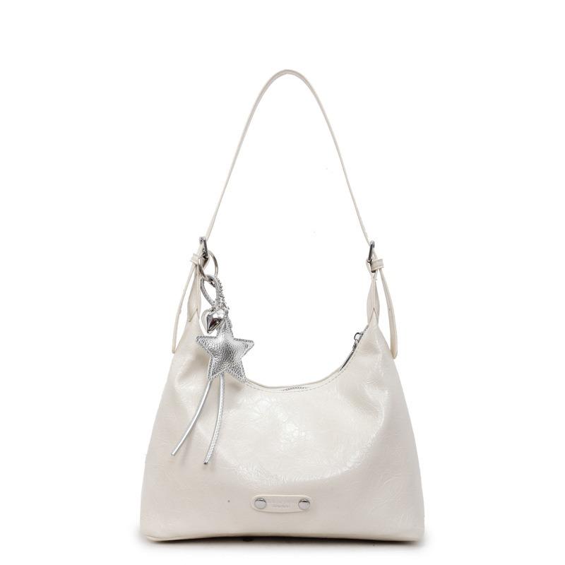 High-end Silver Underarm Bag Women's New Fashionable and Exquisite Shoulder Bag Commuter Versatile Messenger Bag