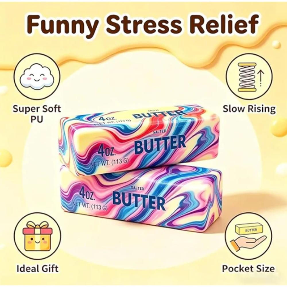 Colorful Slow Rising Butter Squishy Squeeze Toys Pack Sensory Stress Relief Soft  Stretchy Toy for Party Favors Squishy Butter