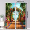 2pc,  Party Curtain Mexican Carnival Machine Washable Fabric,Without Electricity Birthday Party Suitable for Parties and