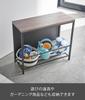 Yamazaki 5671 Entrance Bench with Storage Black Approx. W60XD25XH45cm Tower Tower Entrance Rack Storage