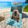Unterwasser Capybara Druck Strandtuch Süßes Nagetier Schnelltrocknend Schwimmbad Badetuch