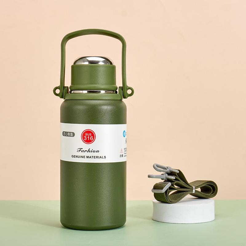 40oz Stainless Steel Double Wall Vacuum Tumbler Thermos Insulated Water Bottle for Tea Coffee - Keeps Cold And Hot Beverages Tra