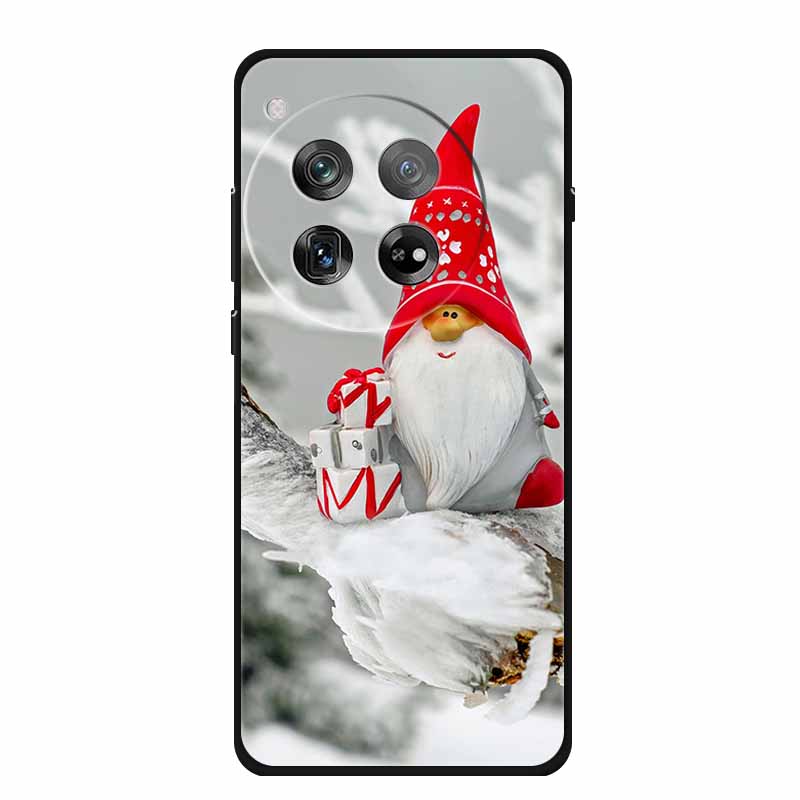 Christmas Phone Cases For Oneplus 12 12R 13 Case Black TPU Silicone For OnePlus 13 5G TPU Protective Soft Cover 1+12 1+12R 1+13