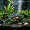 Freshwater Habitat Supplies Aquarium Bridge Ornament, Arch Miniature Fish Tank Decor, Nature Style Mini Model for Terrarium, Fairy Garden Accessories