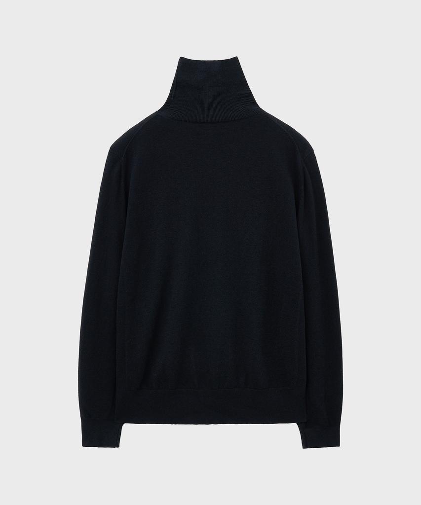 NOIRER Cashmere Cotton Turtleneck (Black)