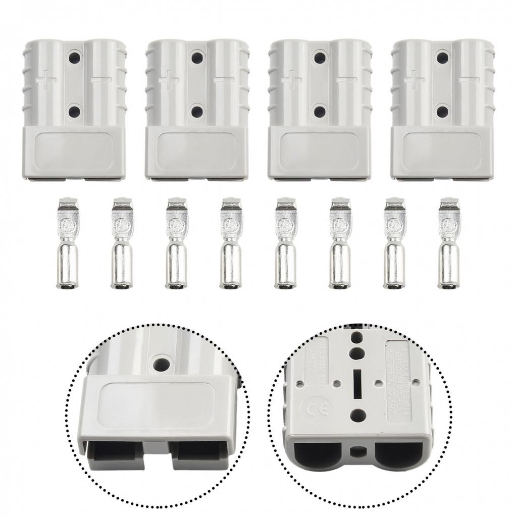Copper Silver Power Connector Female Gray High Plastic