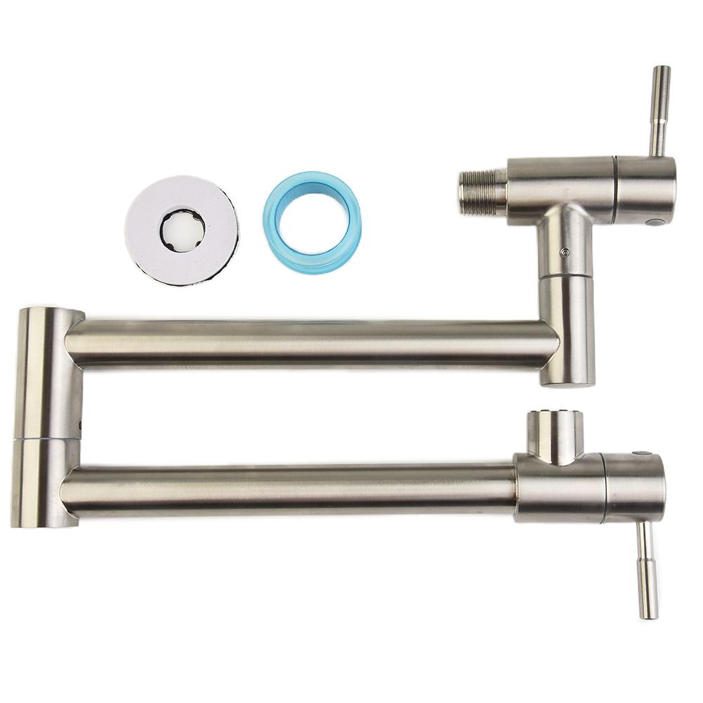 

Brass Kitchen Pot Filler Wall Mounted with Swivel Folding Spout and Ceramic Valve Core for Smooth Leak-Resistant Water Flow China Mainland