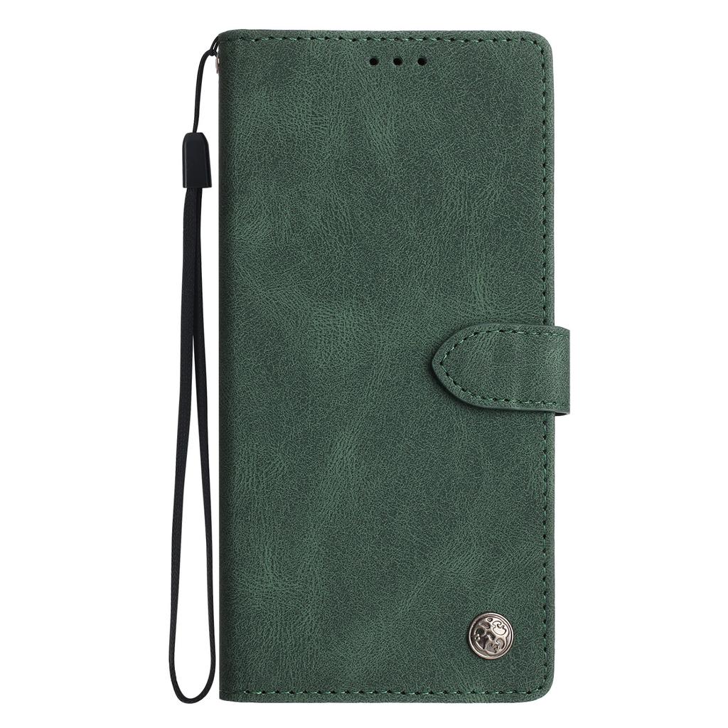 For Samsung Galaxy S24 Ultra Leather Case Solid Color Phone Wallet Cover