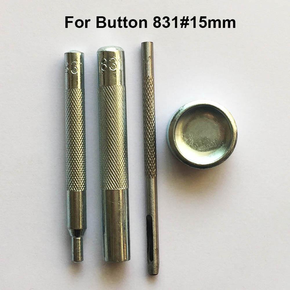 Round Metal Snaps Button For Leather Clothes Bags Snap Fastner Press Studs Kit Tool Installer Silver Buttons 831/633/655/201/203