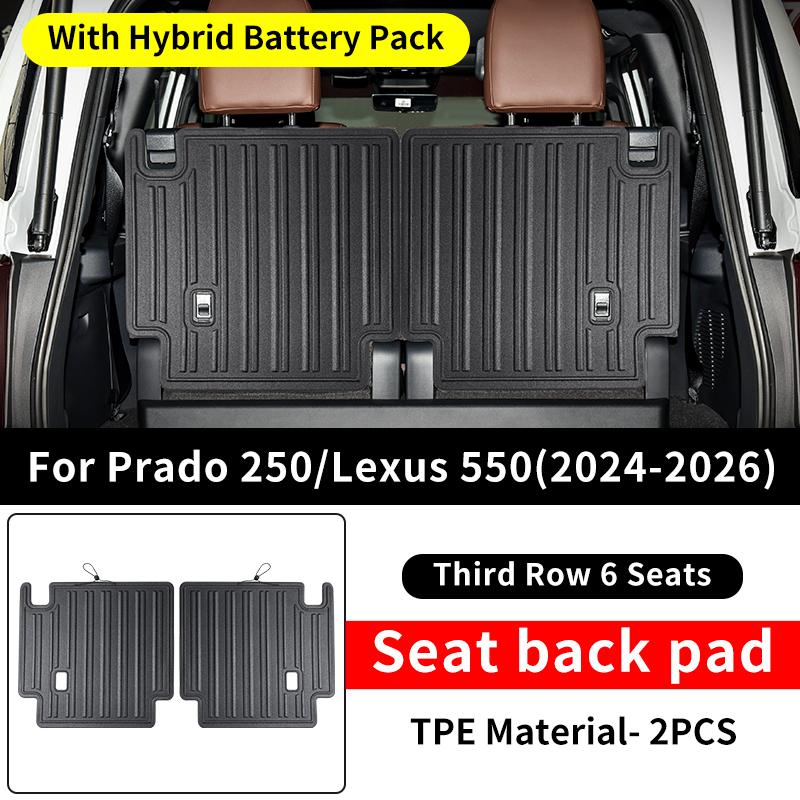 

For Toyota 2024-2026 Land Cruiser 250 Prado LC250 Lexus 550 GX550 TPE Seat Back Protection Mat Anti-Dirt Interior Accessories A 3rd Row 6 Seats