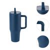 40 oz Tumbler with Handle Coffee Mug for Travel Keeps Hot/Cold Hours Iced Tea Black