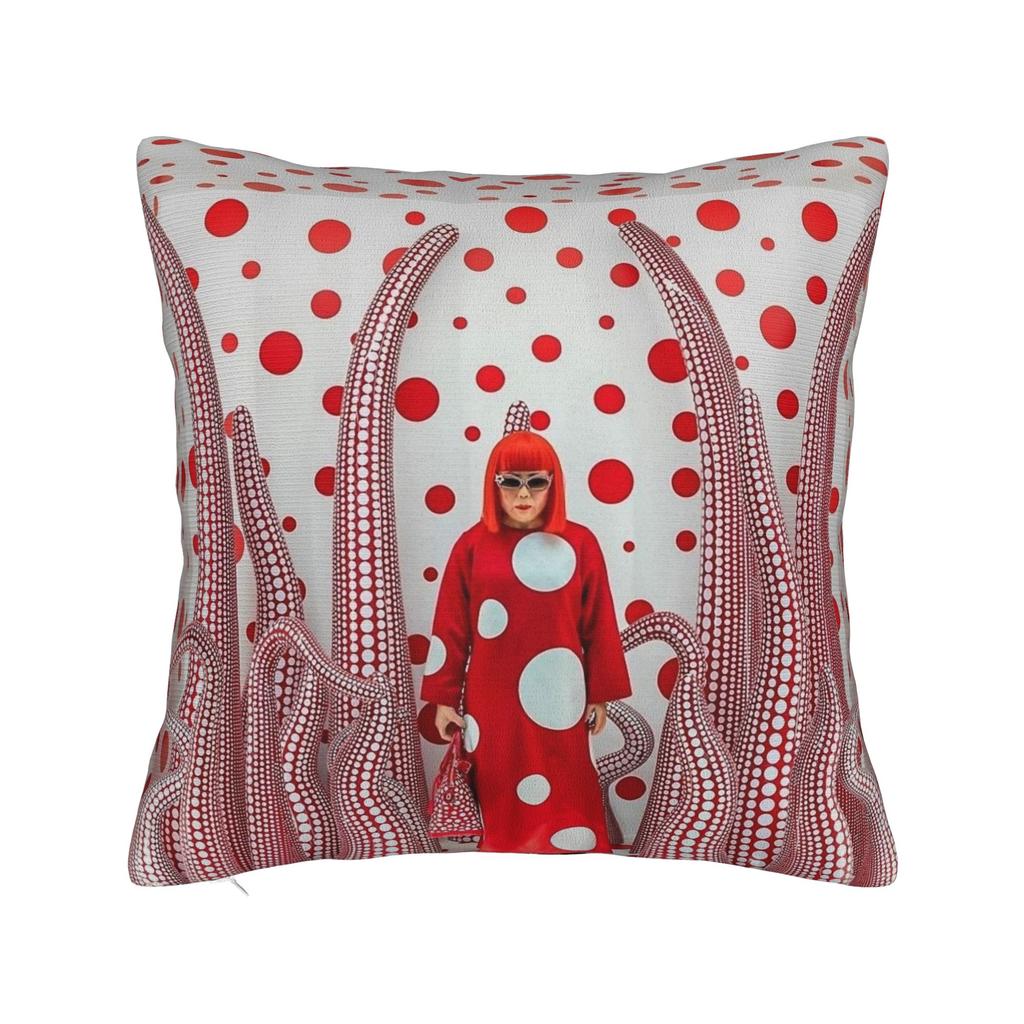Yayoi K-Kusama Pillowcase Double-Sided Printing Polyester Cushion Cover Decor Throw Pillow Case Cover Home Square 45X45Cm