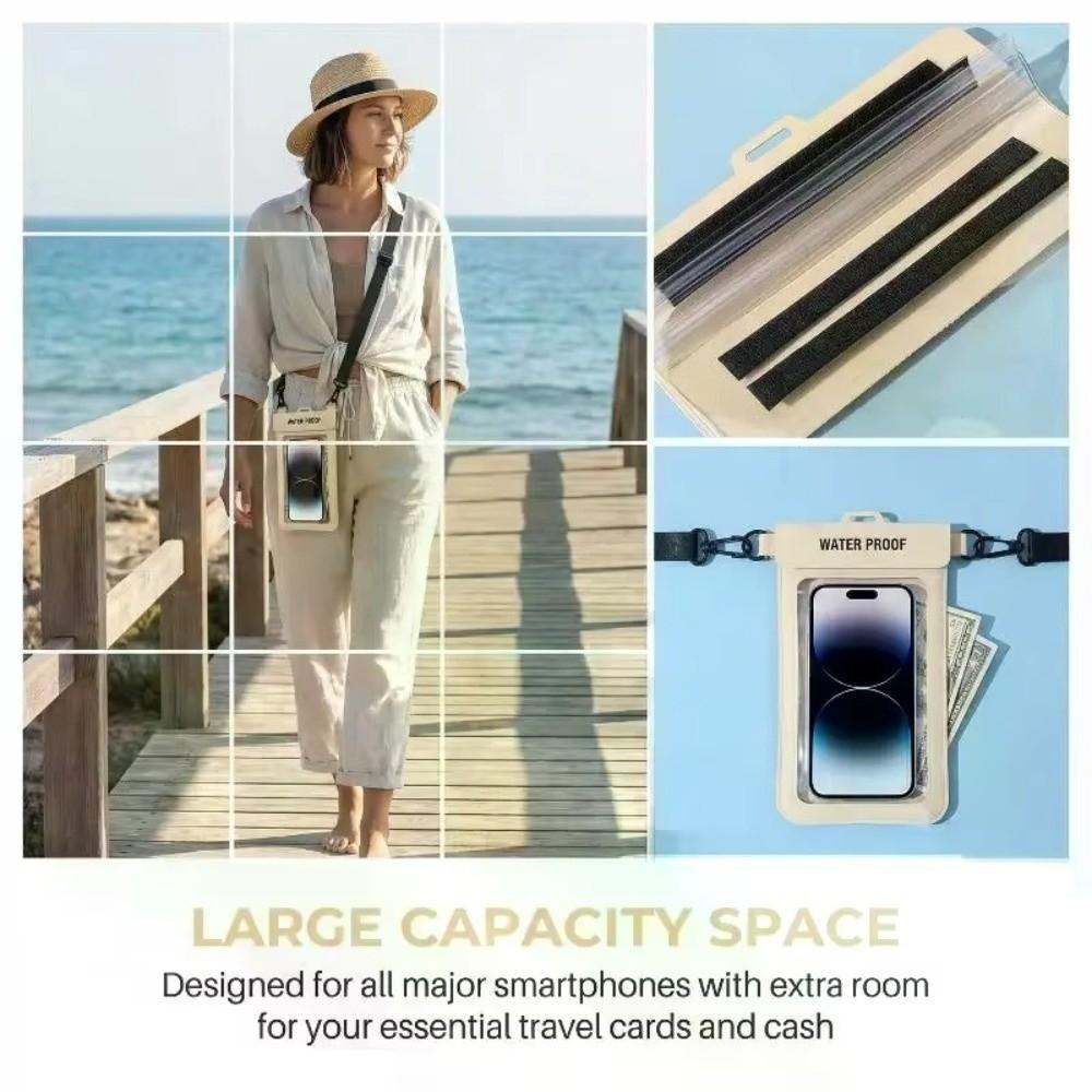 Clear Photo Capture Waterproof Phone Pouch Large Size Diving Phone Case Outdoor Use