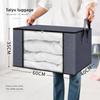 Large Capacity Cotton Quilt Storage Bag With Transparent Window For Bedroom Organization