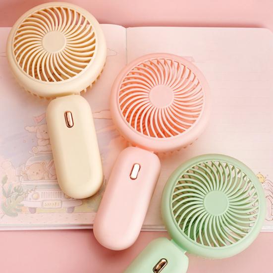 Folding Handheld Fan 3 Speed Adjustable USB Rechargeable Summer Cooling Fan Portable Outdoor Travel Mini Personal Fan