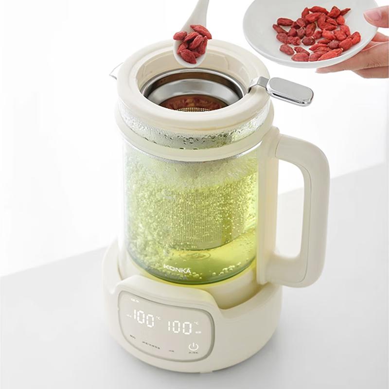 Konka Titanium Teapot, Teapot, Thermostatic Pot, 1L Household Health Pot, Double Layer Hollow Soft Sound Structure, Light Sound Stewing