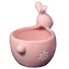 Ceramic bunny pink bowl stand