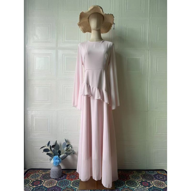 

Модный стиль Новинка Стильный темперамент Платье с длинными рукавами Длинное платье Платье со шнуровкой с длинным рукавом Pink L