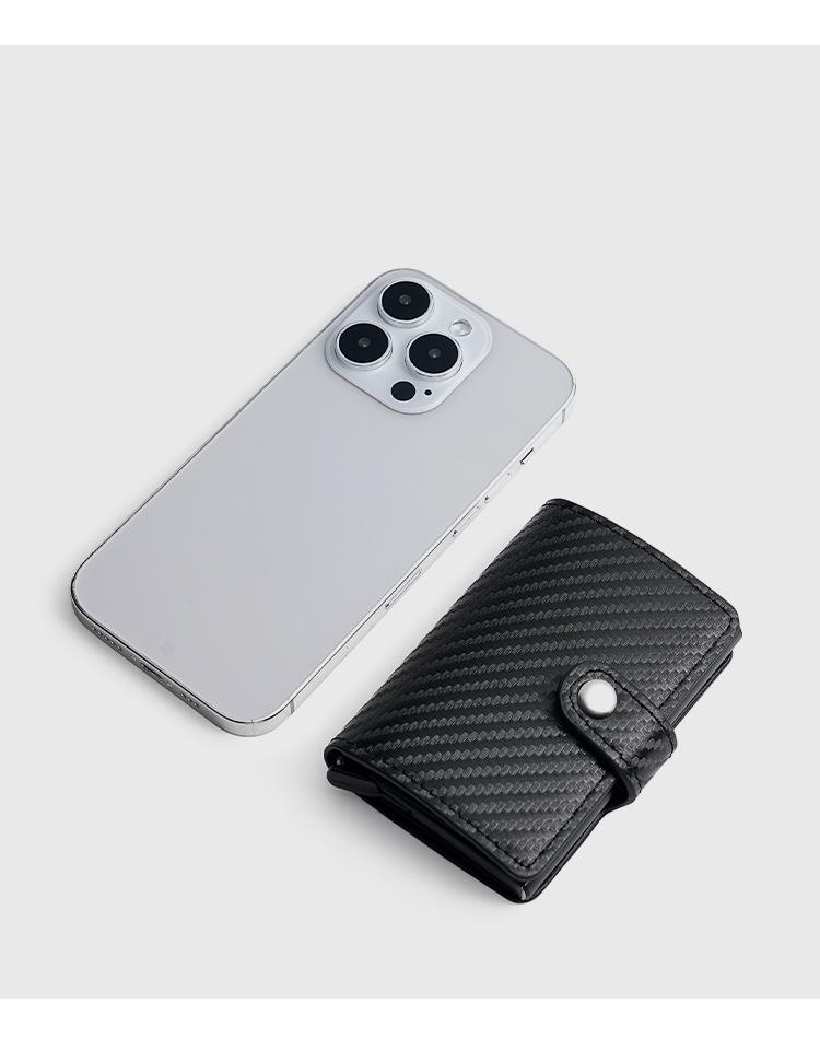 RFID Aluminum Alloy Credit Card Holder - Anti-Theft Pop-Up Design