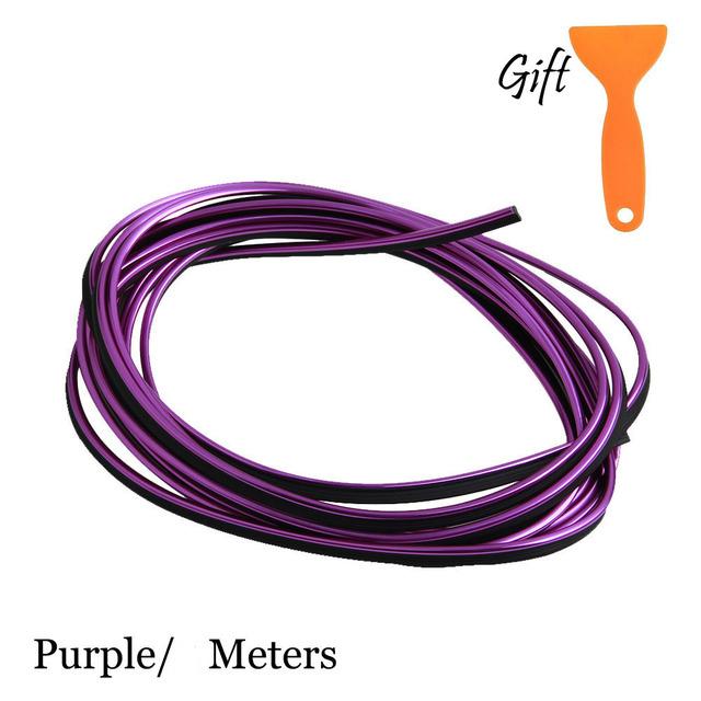 

Стайлинг автомобиля 5 м/шт. универсальный DIY Гибкая внутренняя отделка молдинг полоски авто наклейка на край двери авто хромированная декоративная отделка 5M