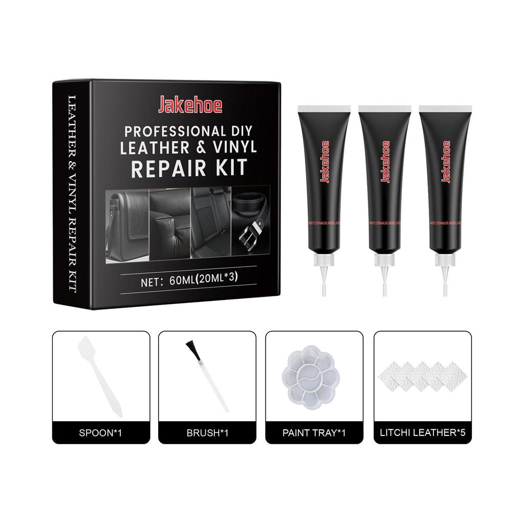 Jakehoe leather repair care kit sofa car seat complementary color cream household self-service repair leather scratches fade 1set