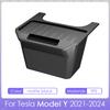 Rear Seat Storage Box for Tesla Model Y 2021-2024 Accessories TPE Backseat Storage Box Bins Trash Can for Tesla Model Y 2024