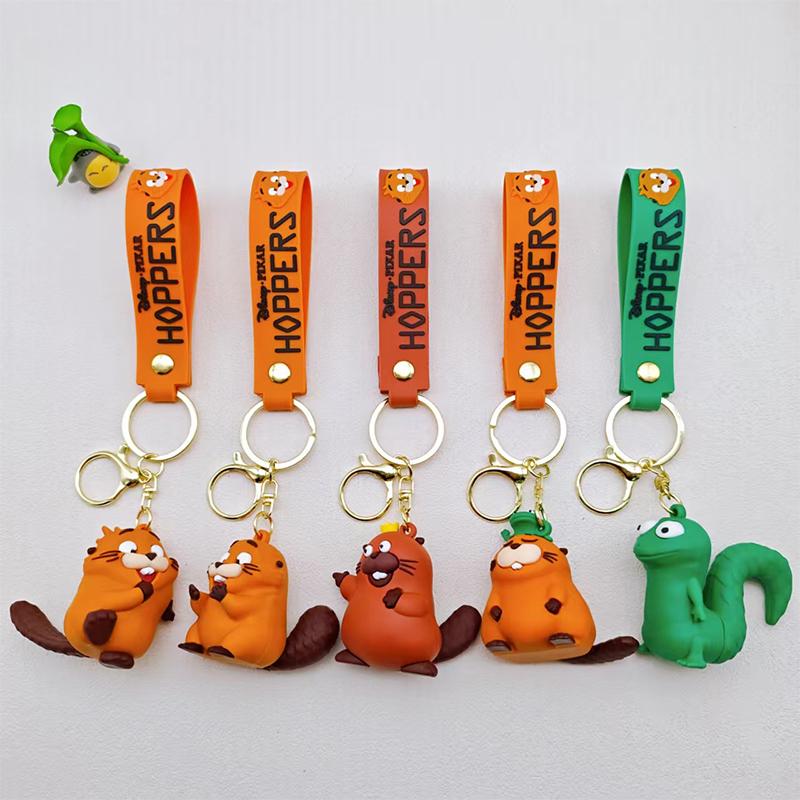 Portachiavi Anime Castoro Mabel Lucertola Tom Cosplay Ciondolo Borsa Portachiavi Halloween Carnevale Portachiavi Regali di Natale Per Bambini Adulti Regalo di Compleanno per Bambini