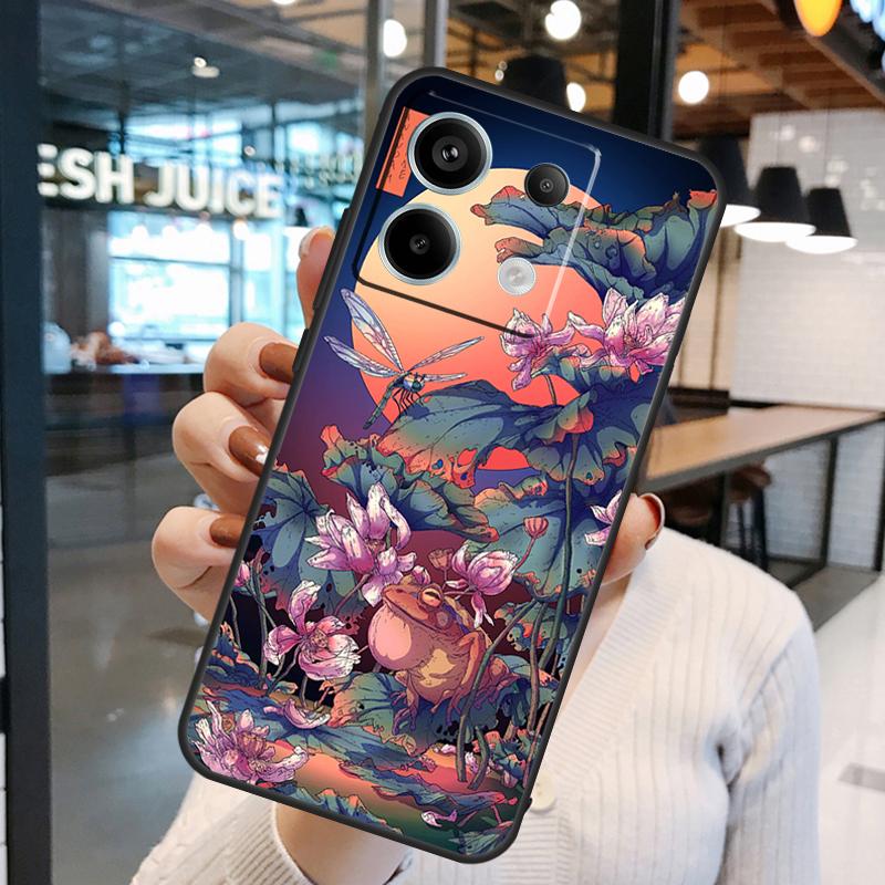 Japanese Style Art Japan Case For Xiaomi Redmi Note 14 Pro 10 11 12 13 15 Pro Plus Redmi 15C 14C 10C 12C 13C 15 Cover