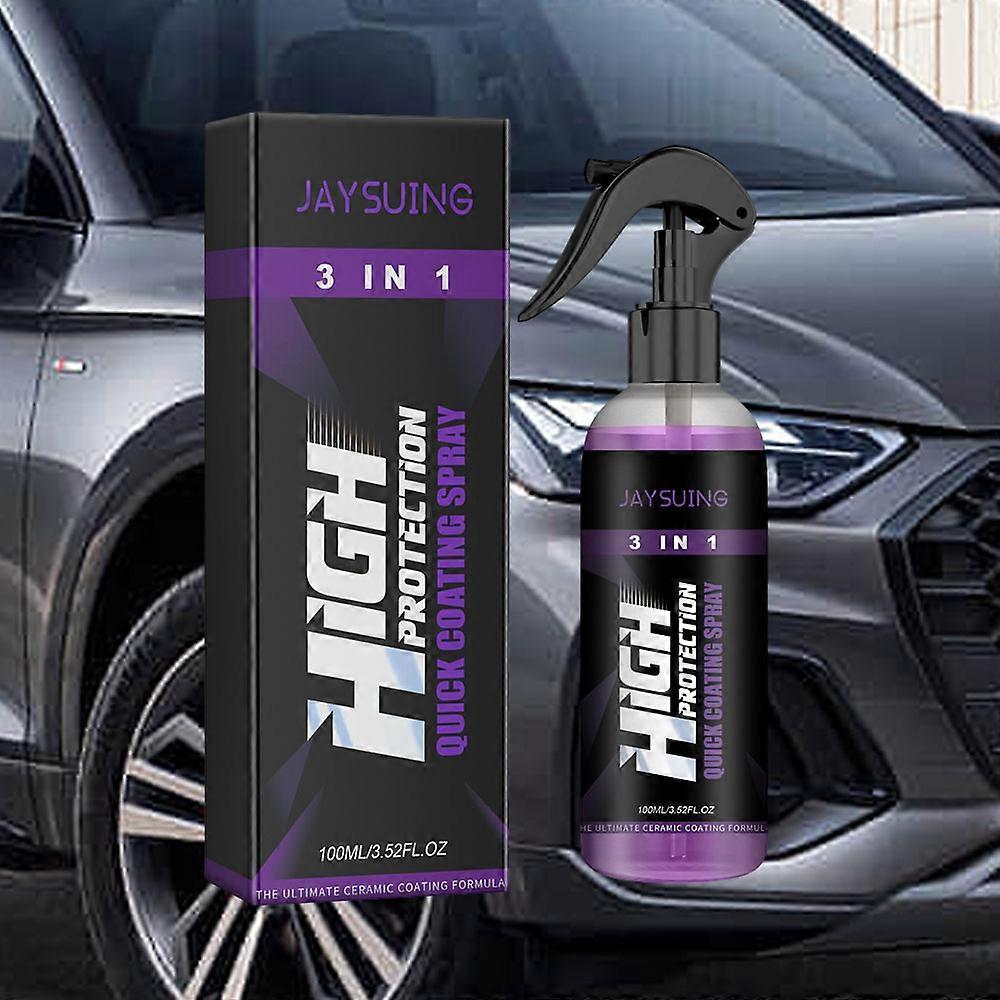 3Pcs 100ML 3 In 1 High Protection Quick Car Coat Ceramic Coating Spray Hydrophobic