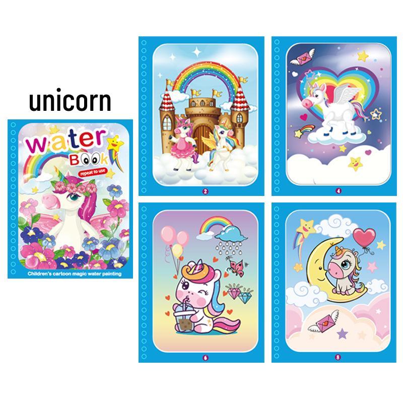 Children s Reusable Water Painting Book: Colorful Erasable Graffiti Album for Kindergarten