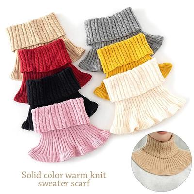Warm Knitted Fake Collar Windproof Turtleneck Fashion Scarf